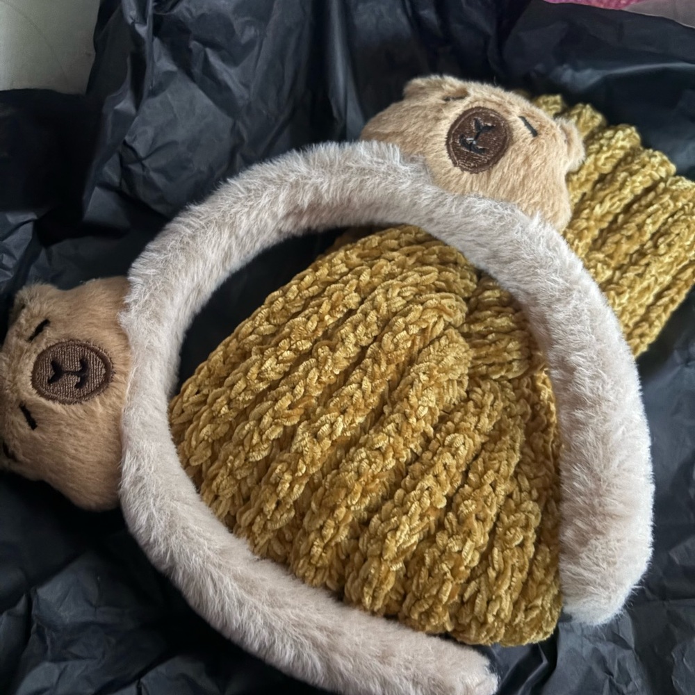 Cozy Bear Earmuffs for Kids - Yellow